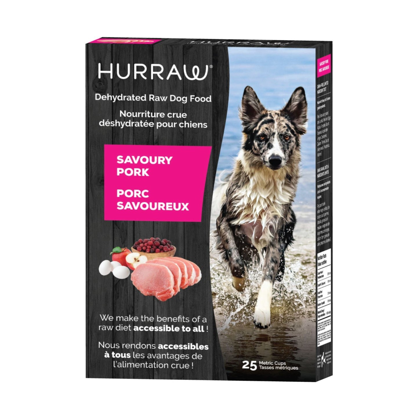 Hurraw Savoury Pork Dehydrated Raw Dog Food