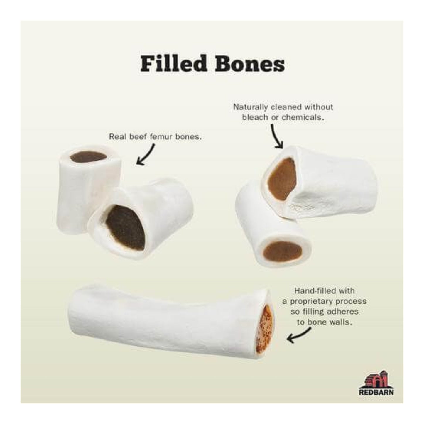 Redbarn Filled Bone - Cheese & Bacon Flavour