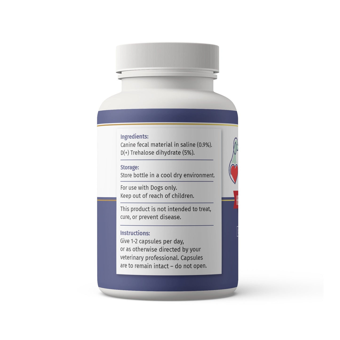 Premium Canine FMT Capsules – 30 Count
