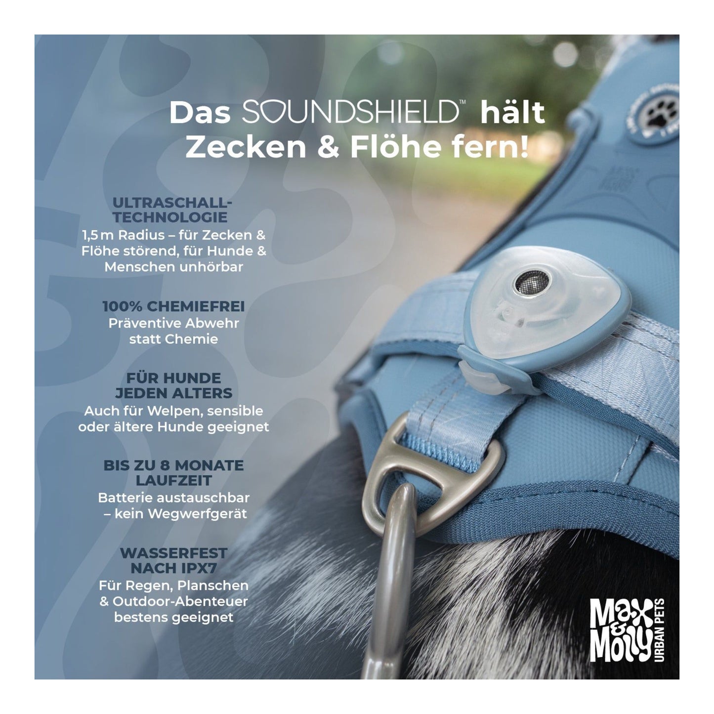 Soundshield MINI - 24/7 Ultrasonic Technology Against Ticks & Fleas
