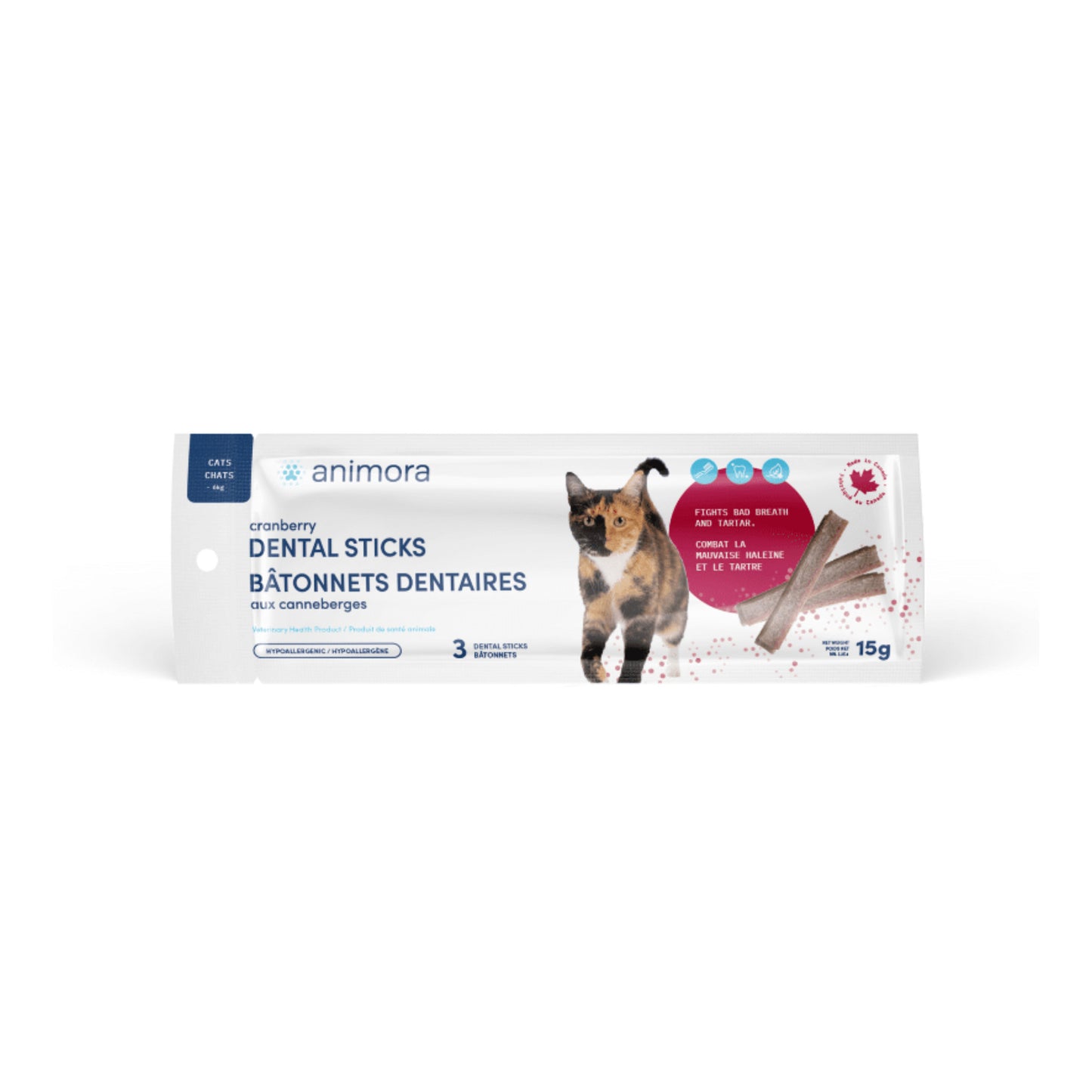 Animora Cranberry Dental Sticks for Cats (15g)